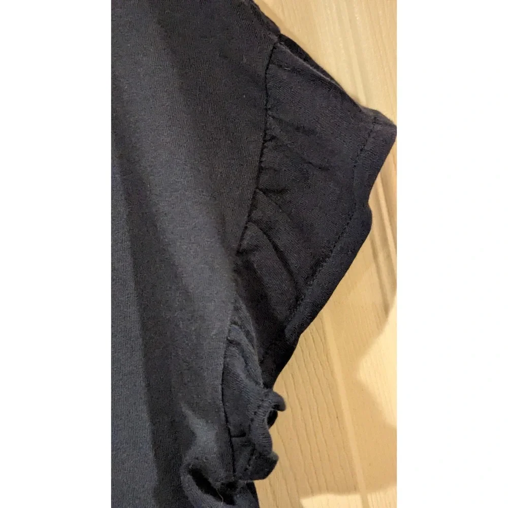 J. Crew Navy Blue Tiered Dress Short Sleeve‎ Casual Cotton Size M